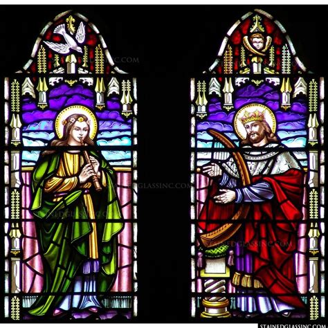 Gothic Praise Religious Stained Glass Window