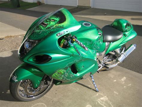 Da Triggamans Passion The Incredible Hulk Hayabusa Motorcycle