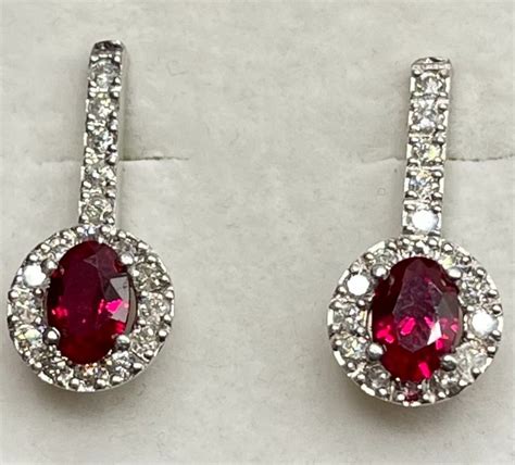 No Reserve Price Kt Gold Earrings Ruby Catawiki