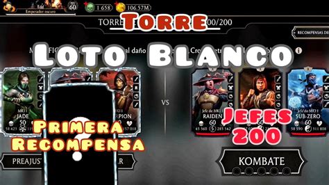 Torre Loto Blanco Jefes Mortal Kombat Mobile Youtube