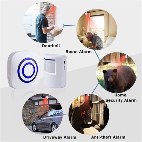 Snapklik.com : Motion Sensor Alarm - Seanme Wireless Driveway Alarm 100m Long Distance Signal ...