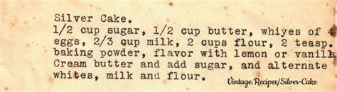 silver cake vintagerecipes