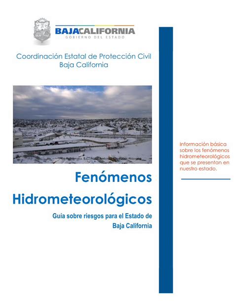 Pdf Informaci N B Sica Sobre Los Fen Menos Hidrometeorol Gicos