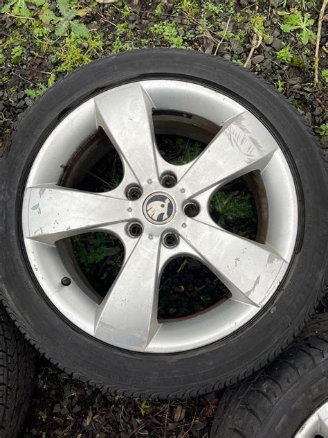 17” GENUINE SKODA OCTAVIA ALLOY WHEELS ALLOYS TYRES WHEELS RIMS PCD 5X ...