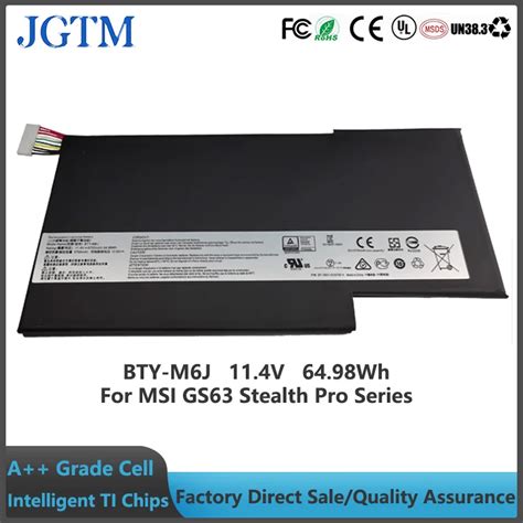 Jgtm Bty M J Wh V Laptop Battery Compatible With Msi Gs Vr