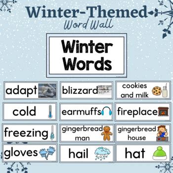 Winter Vocabulary Word Wall With Visuals Great For ESL And Writers