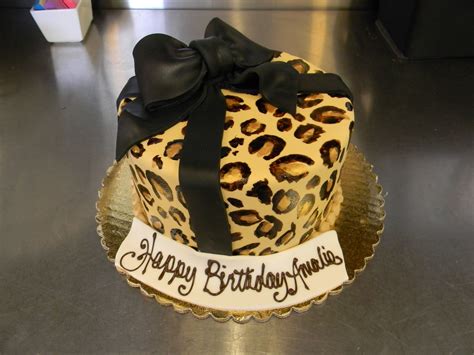 Leopard Print Fondant Birthday Cake Cafeattila Special