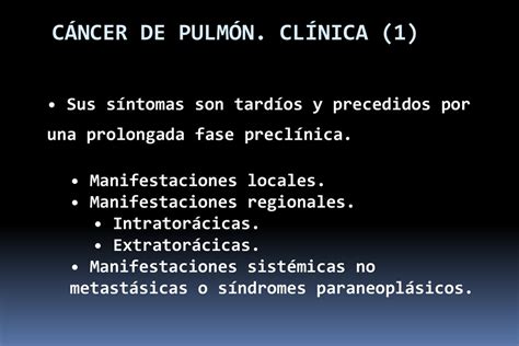 CÁNCER DE PULMÓN METÁSTASIS PULMONARES ppt descargar