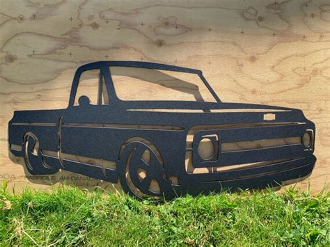 Chevy C10 Silhouette Cutout From Steel Etsyde