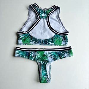 Mapalè Swim Green Palm Leaf Halter Bikini Poshmark