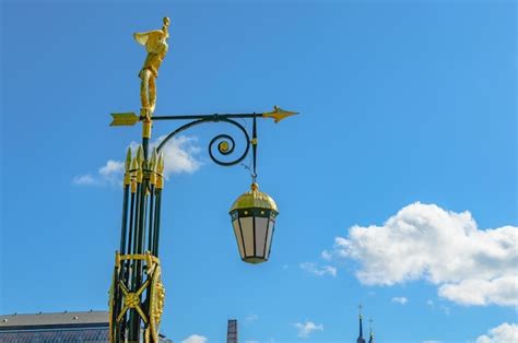 Premium Photo An Antique Lantern Against The Sky