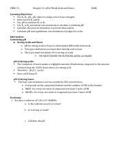 CHM 111 GI PH Of Weak Acids And Bases Docx CHM 111 Chapter 14 PH Of