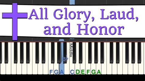 All Glory Laud And Honor Easy Hymn Piano Tutorial With Free Sheet