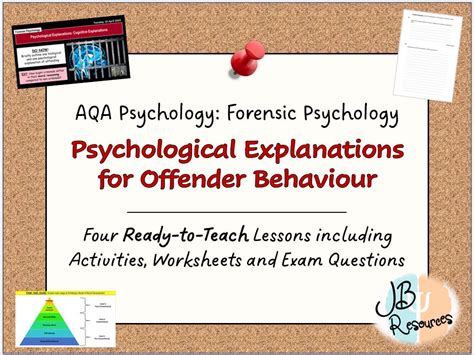 Psychological Explanations For Offending Behaviour Lesson Bundle A