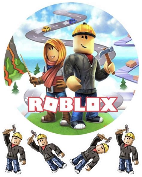 Opłatek na Tort ROBLOX POSTACIE OKRĄG Dekoracja Urodzinowa Wydruk