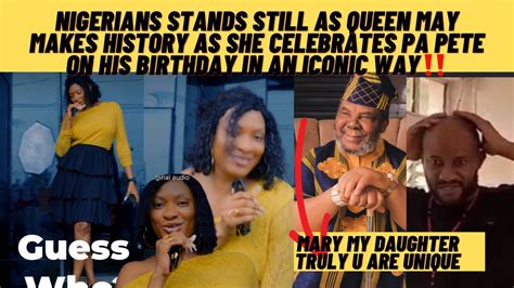 Nigerians Stands Still As Queen May Makes History As She Celebrates Pa