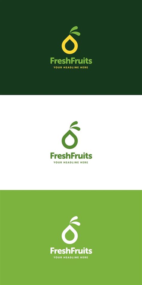 Fresh Fruits Logo Template Fruit Logo Logo Templates Templates