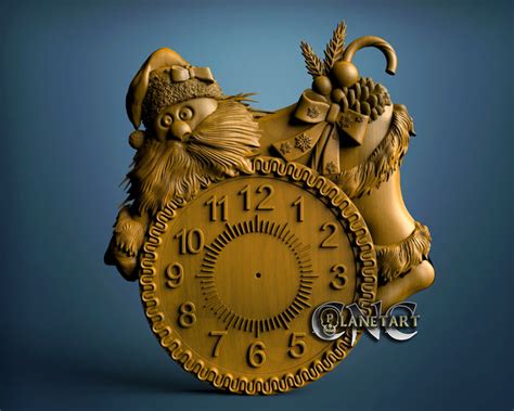 Christmas Clock 3d Stl Model 10122 Cnc Planet Art