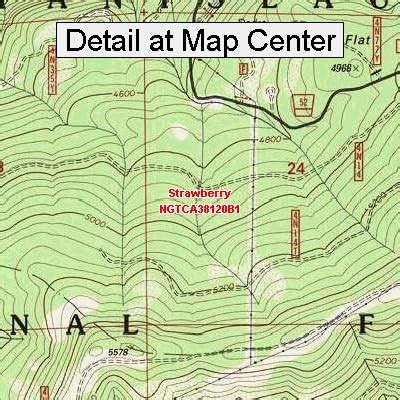 Amazon USGS Topographic Quadrangle Map Strawberry California