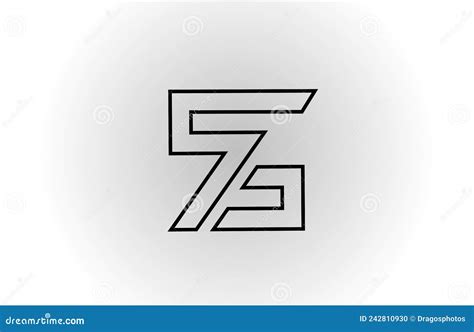 Black And White Z Alphabet Letter Logo Icon Design With Line Creative