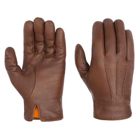 Gants Marron En Cuir D Agneau Pour Hommes Stetson Livraison Rapide