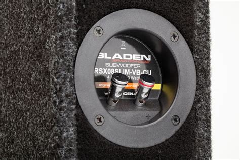 Gladen RSX08SLIM VB CU 20 cm flacher passiver Gehäusesubwoofer