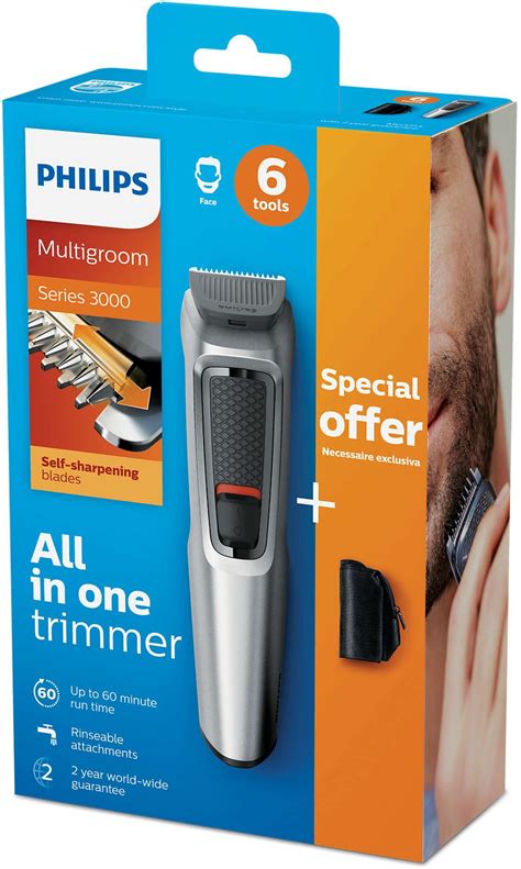 Aparador De Pelos Multifuncional Philips Mg3713 6 Em 1pratapretobivolt Madeiramadeira