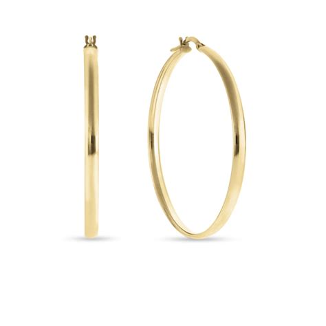 9ct Yellow Gold 40mm Hoops