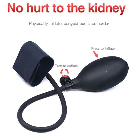 Inflatable Penis Enhancer Male Pumping Sleeve Scrotum Ball Stretcher Adult Men Ebay