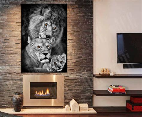 The Lion Family Canvas, African Lions Canvas, Lions Print - Etsy