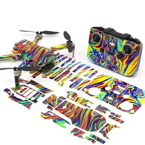 Wrap Skin Decal Stickers Psychedelic Dji Mini 2 Drone Accessories