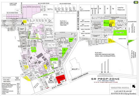 Layout Plan Of Ecotech III Greater Noida HD Map