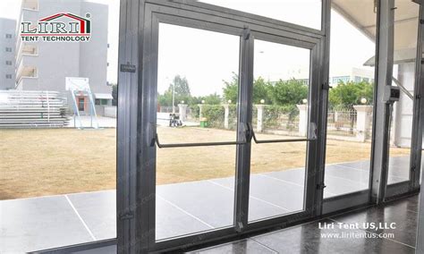 Double Glass Door with Push Bar - Liri Tent US