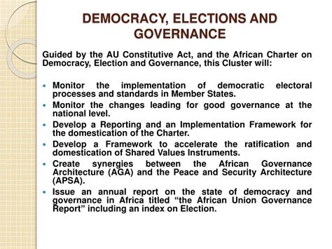 Ppt The African Governance Architecture And Its Platform Powerpoint