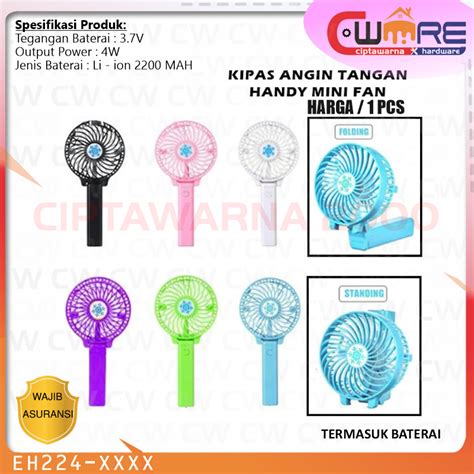 Jual Kipas Angin Genggam Tangan Handy Mini Tangan Fan Portable Stand