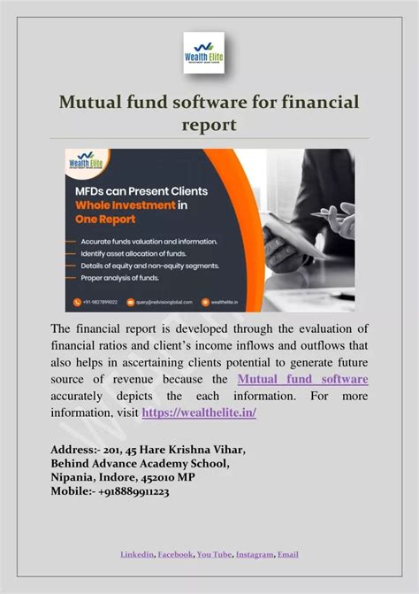 Ppt Mutual Fund Software For Financial Report Powerpoint Presentation