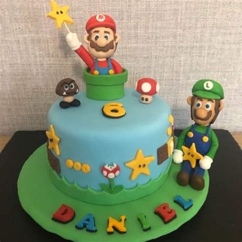 Super Mario Fondant Cake Topper Etsy Uk