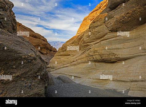 This View Looks Down A Slot Along The Trail In Mosaic Canyon Of Death