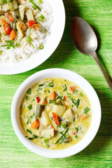 Thai Green Curry With Vegetables Dassana S Veg Recipes