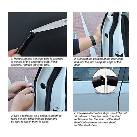 Ft Car Rubber Seal Trim Molding Strip Door Edge Lock Protector White