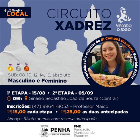 Circuito Xadrez de Penha está as inscrições abertas Penha Online