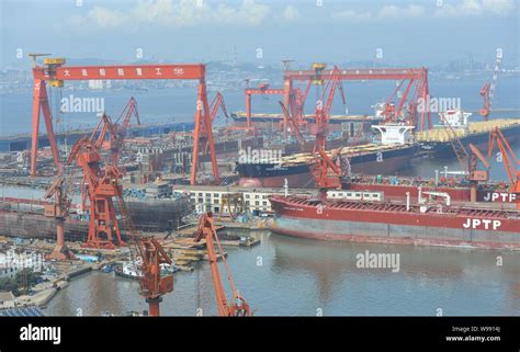 File A Shipyard Of Dalian Shipbuilding Heavy Industry Is Pictured In