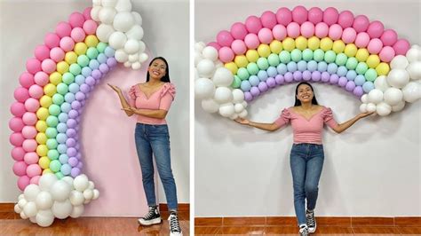 Como Hacer Un Arcoiris De Globos Balloon Rainbow De Fiesta