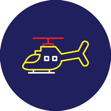 Helicopter Line Multicolor 9582721 Vector Art at Vecteezy