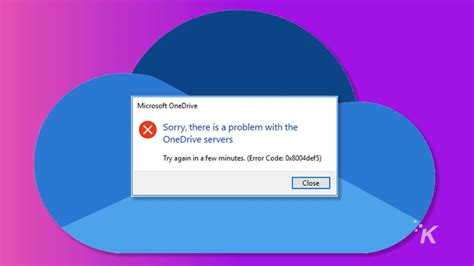 How To Fix Sorry There Is A Problem With The OneDrive Server