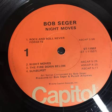 Bob Seger Night Moves Lp Capitol St Paroles Mastered