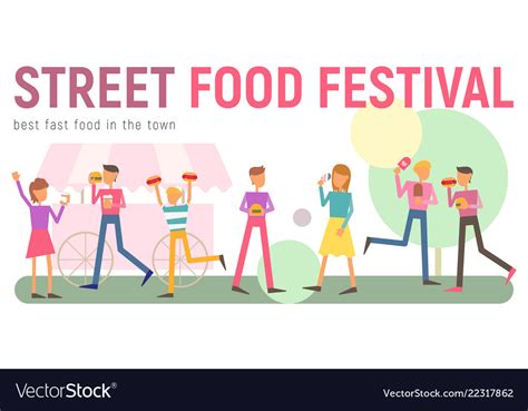 Street Food Festival Banner Royalty Free Vector Image