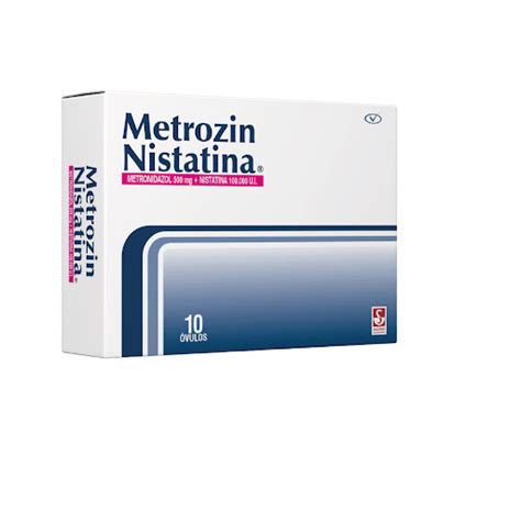 Metrozin Metronidazol Nistatina 500mg 100 000ui Siegfried Caja X 10