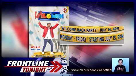 WILcome Back Party Idadaos Sa July 14 Para Sa Pagbabalik Ni Willie