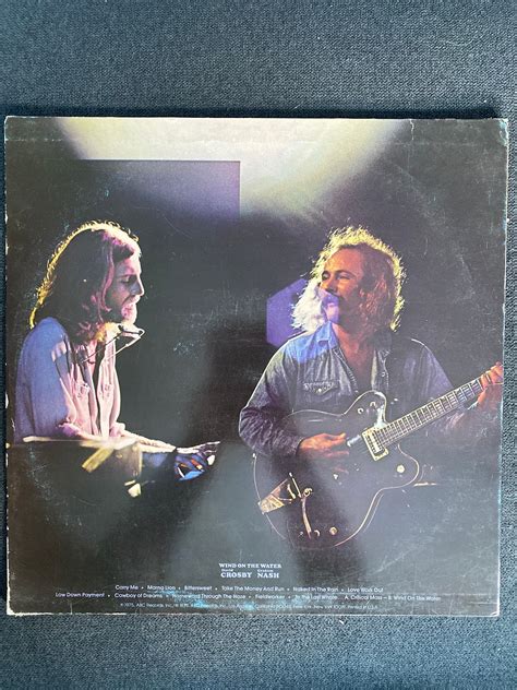 David Crosby Graham Nash Wind On The Water Lp Etsy